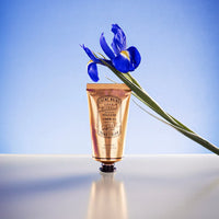 Close-up of Panier des Sens hand cream tube.