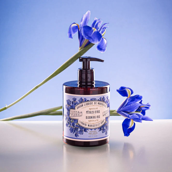 Panier des Sens Marseille Liquid Soap bottle with Blooming Iris scent.