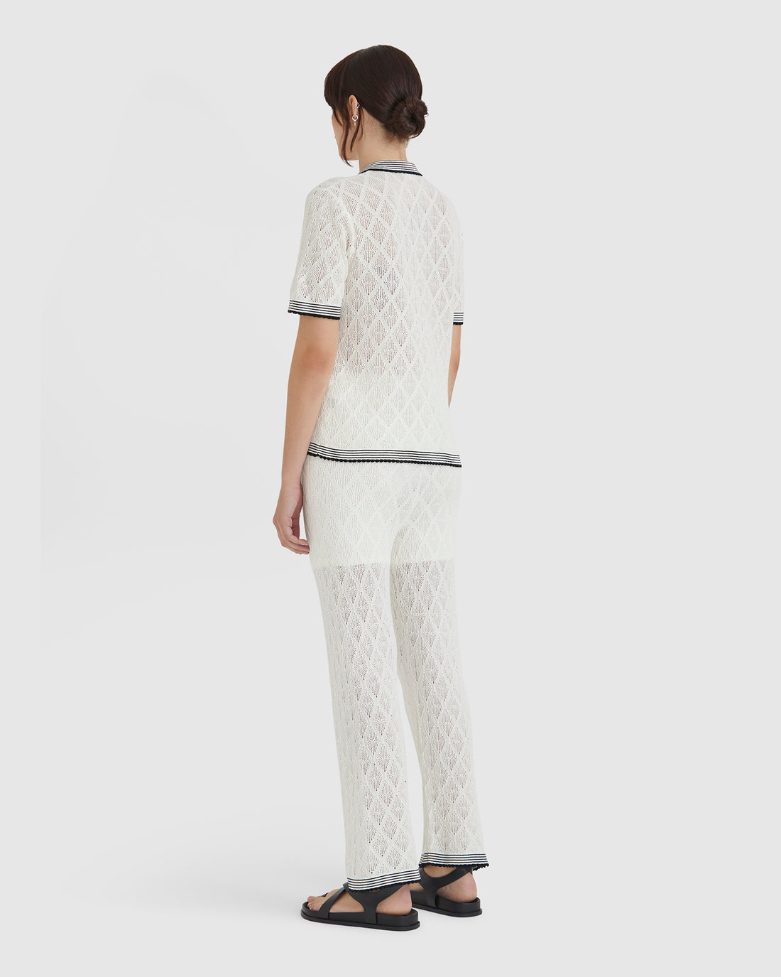 Back View showing the delicate lace stitches.