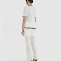 Back View showing the delicate lace stitches.