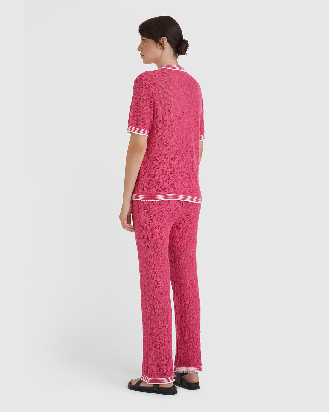 Back View showing the delicate lace stitches.