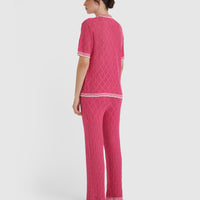 Back View showing the delicate lace stitches.