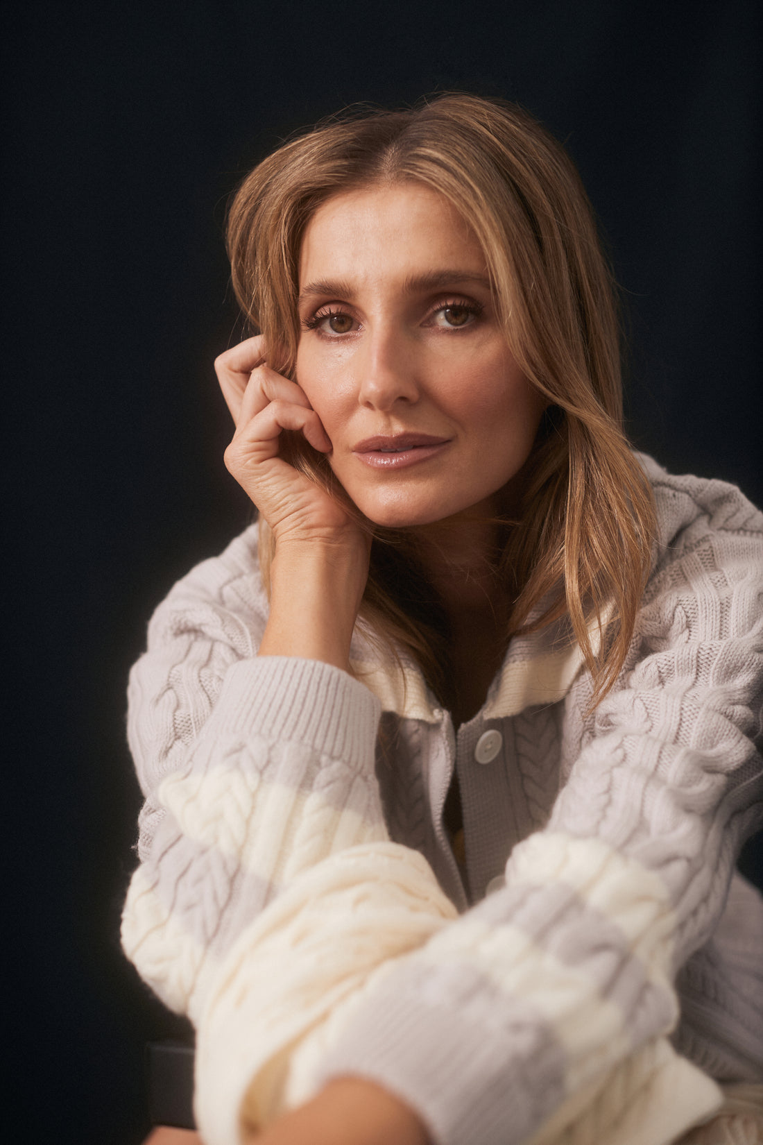 Stylish Petrisse cardigan in Merino wool for winter