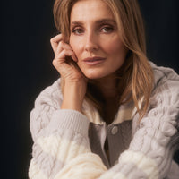 Stylish Petrisse cardigan in Merino wool for winter