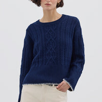 Ladies Wool Sweater with ribbed hem – soft, breathable, and refined pure Merino knitwear