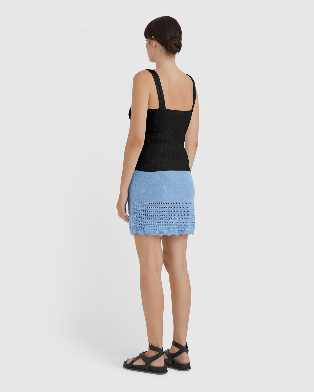 Back view of the perfect layering wool silk cami.