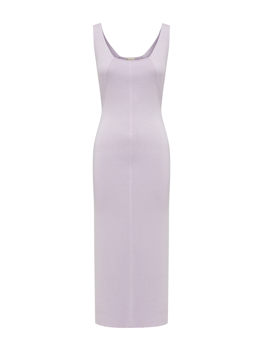 Lilac Jessica Tank Wool Dress with contrasting ribbed detailing.