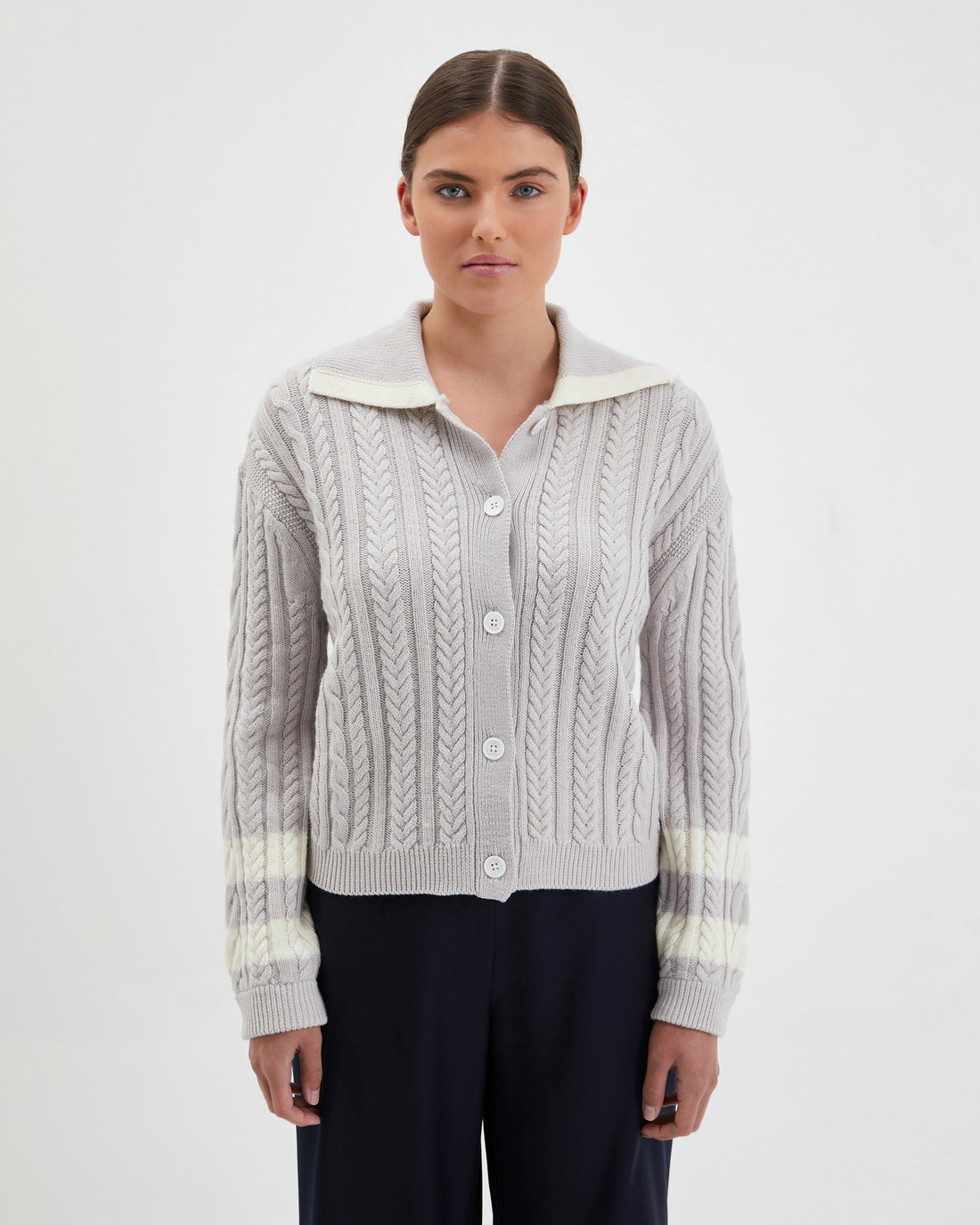 Petrisse Merino wool cardigan for layering