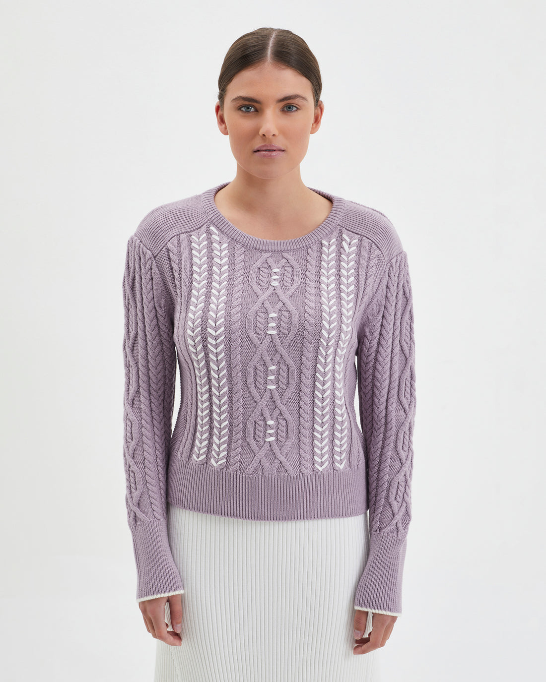 Rose Merino wool sweater with cozy design
