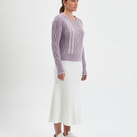 Stylish rose Ebony sweater in soft Merino wool