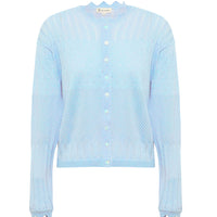The sea foam Elle cardigan in soft Merino wool by Iris and Wool