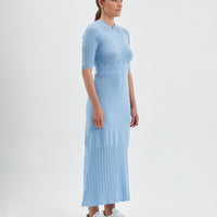 POINTELLE WOOL DRESS