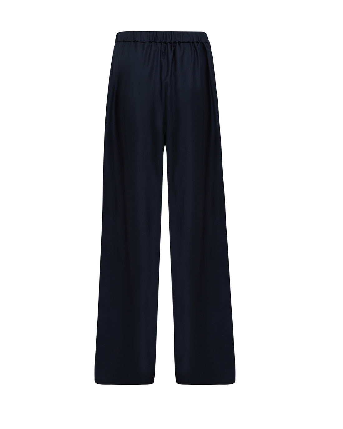 Close up back view of wool dress navy pants