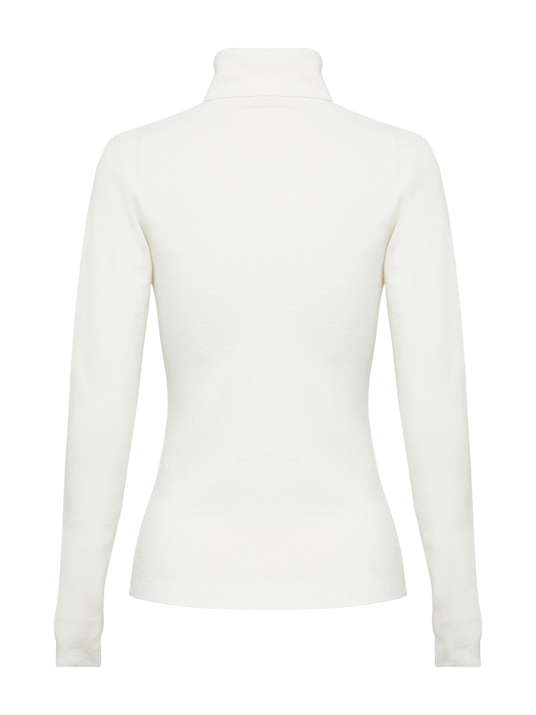 Soft Merino wool roll neck in ivory for stylish layering