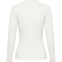 Soft Merino wool roll neck in ivory for stylish layering