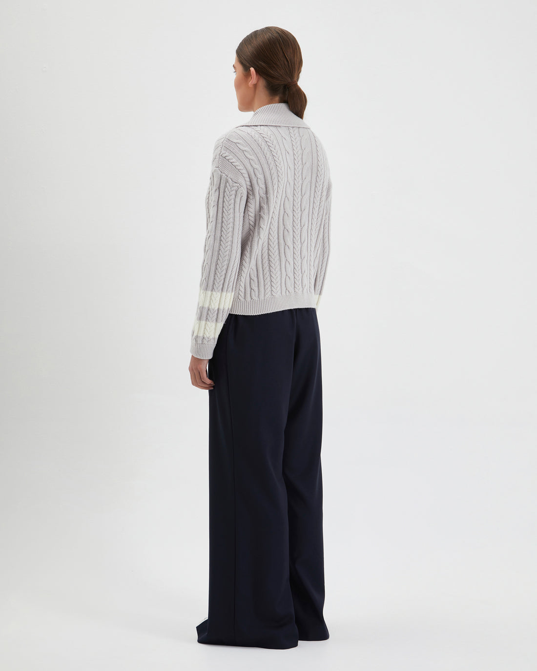Back of Petrisse wool cardigan