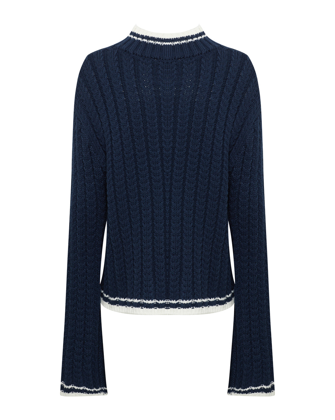 Close up of wool blend Katherine sweater.
