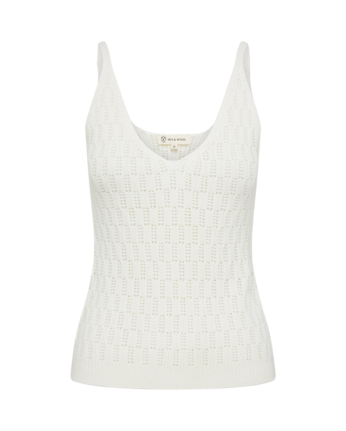 Close-up of Cream Merino Wool Singlet – lightweight and warm, perfect for layering