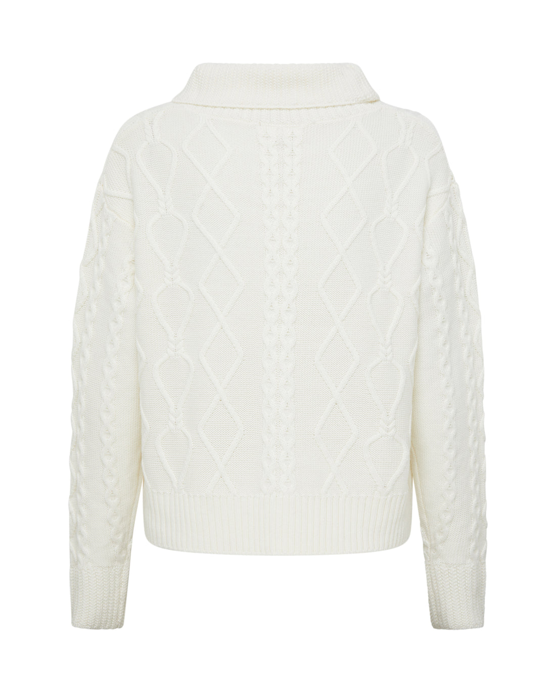 HEART CABLE BUTTON NECK