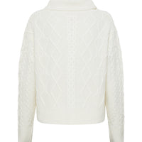 HEART CABLE BUTTON NECK