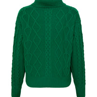 HEART CABLE BUTTON NECK