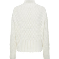 CORDED RIB HIGH NECK SWEATER