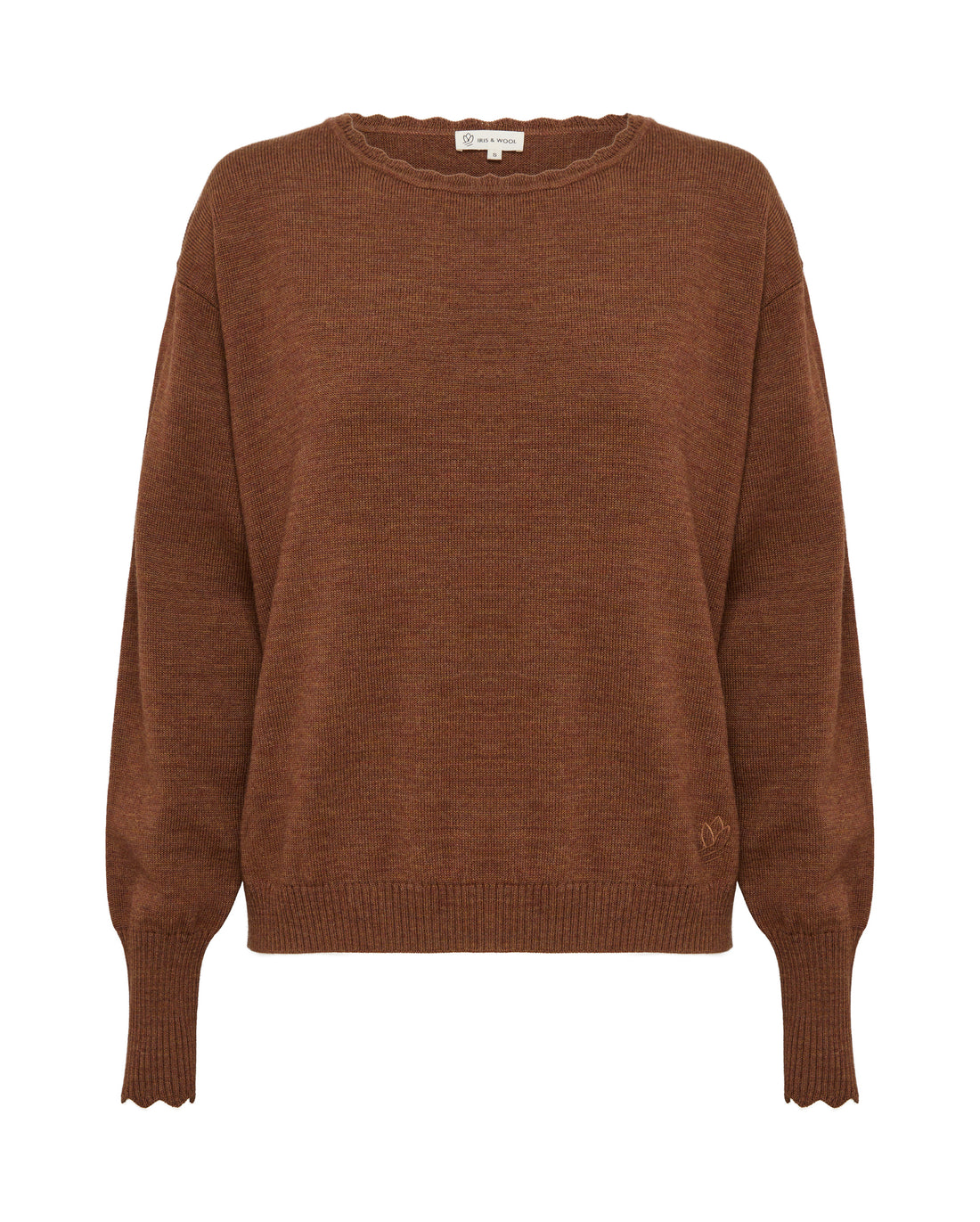 Close-up of Merino Sweater for Women – soft, breathable pure wool sweater with a classic fit