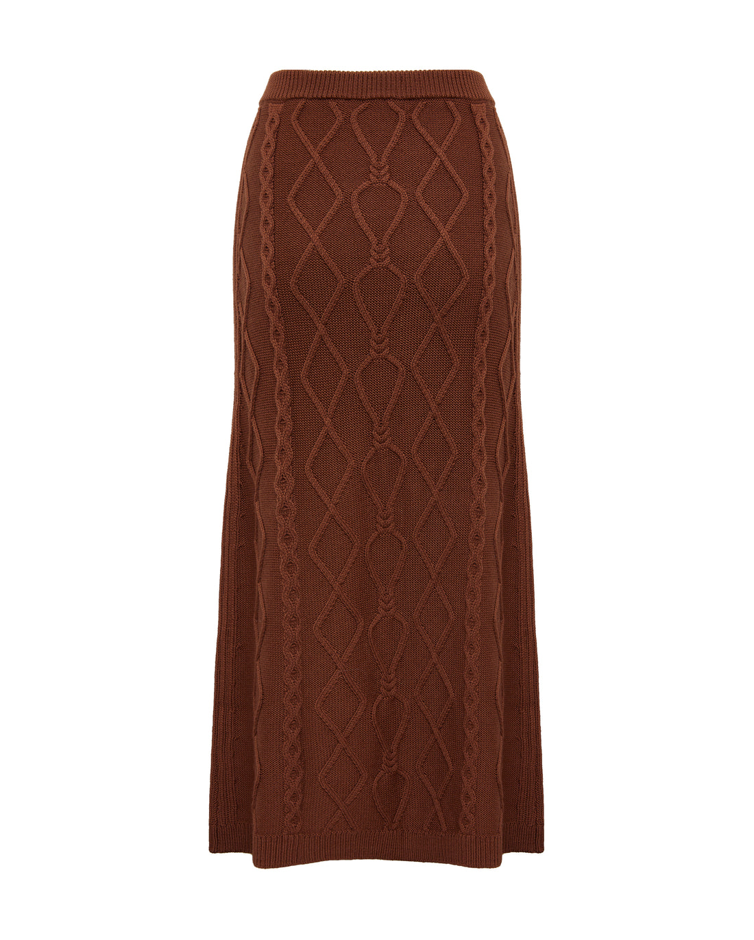 HEART CABLE MAXI SKIRT