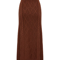 HEART CABLE MAXI SKIRT