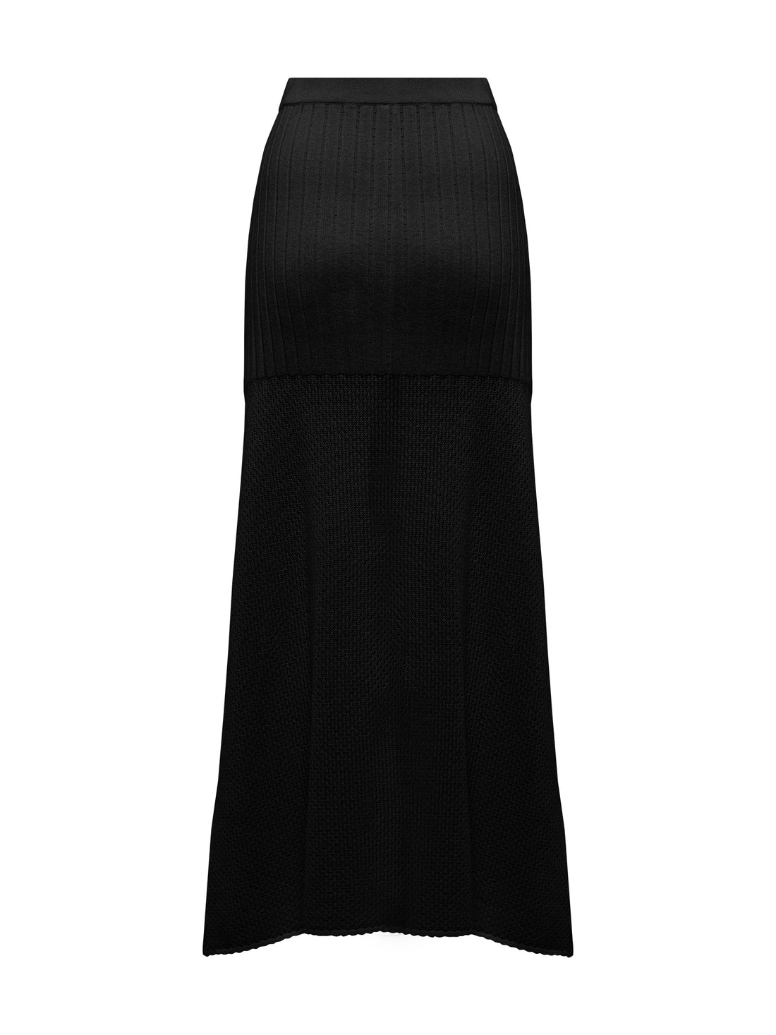 The best black wool maxi skirt for summer.
