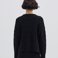 Cable Heart Sweater Knitwear Iris and Wool