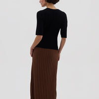 Colour Block Dress Knitwear Iris and Wool