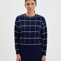 Gargle Gingham Knitwear Iris and Wool