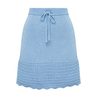 Margot Crochet Mini Skirt Skirt Iris and Wool XS Sky Blue