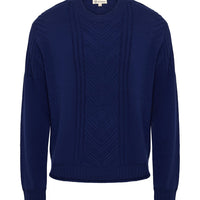 Mens' Gansey Sweater Knitwear Iris and Wool