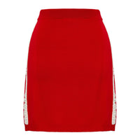 Ruched Striped Rib Skirt Skirt Iris and Wool