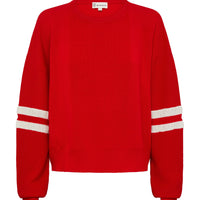 Ruched Striped Rib Sweater Knitwear Iris and Wool