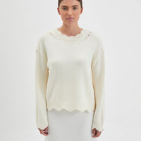 Scallop Sweater Knitwear Iris and Wool