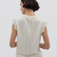 Scallop Vest Knitwear Iris and Wool