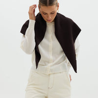 Triangle Scarf Iris and Wool