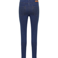 Stylish Mia jeans in dark merino denim for a comfortable, flattering fit.