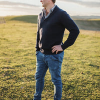 Elephant Ear jeans in durable merino wool blend for men with utility pockets.
