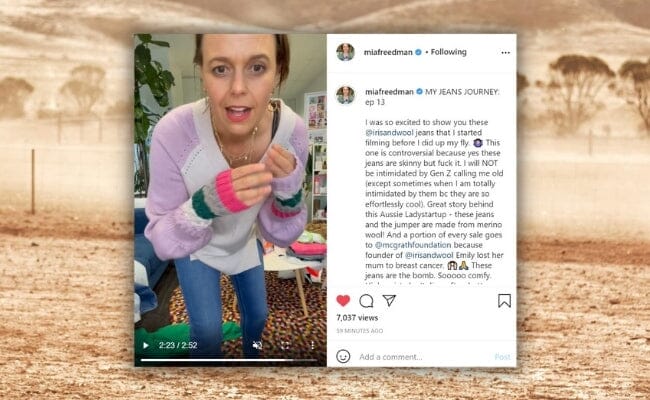 Mia Freedman Wears Iris & Wool: Sustainable Fashion Spotlight