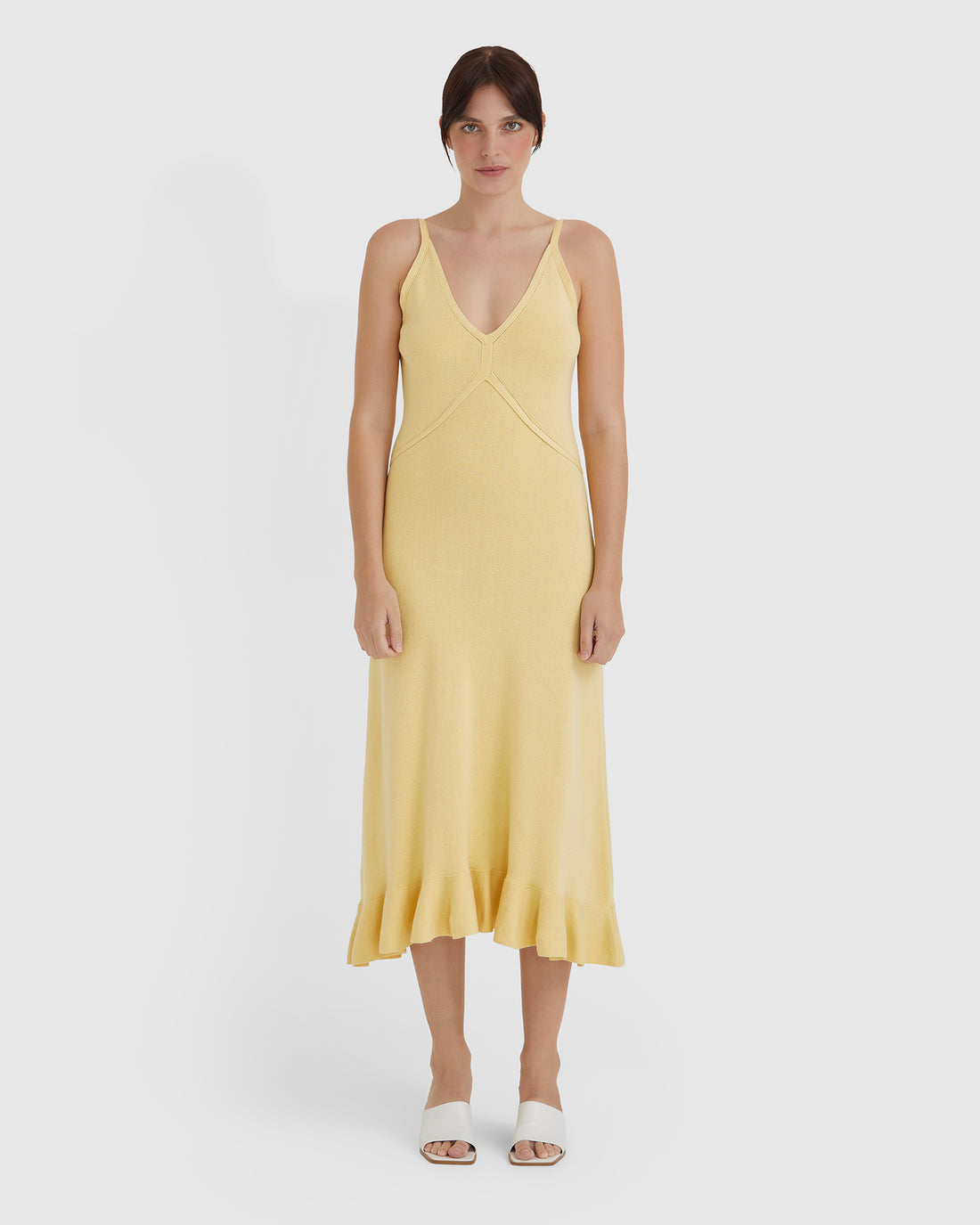 BLAIR FRILL HEM SLIP DRESS