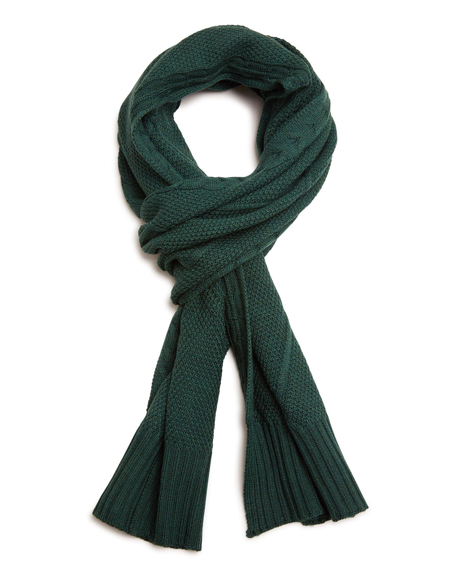 MERINO WOOL CABLE SCARF