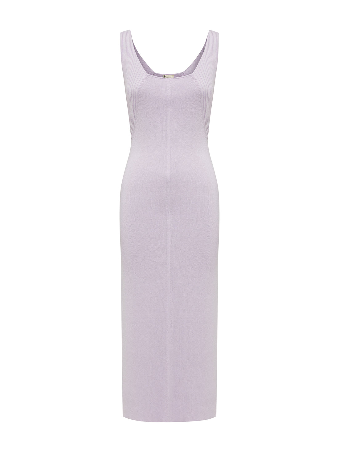 Lilac Jessica Tank Wool Dress with contrasting ribbed detailing.