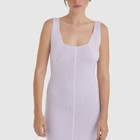 Lilac Jessica Rib Tank Dress with contrast rib detailing.