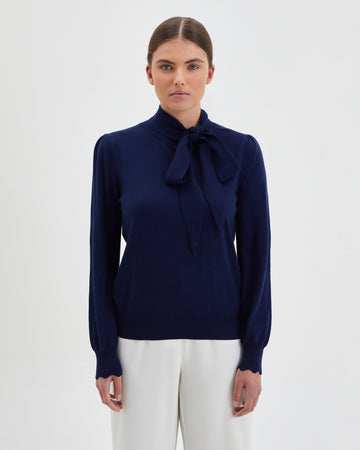 JACQUELINE BOW SWEATER