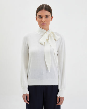 JACQUELINE BOW SWEATER