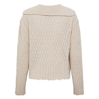 CORDED RIB SAILOR COLLAR SWEATER